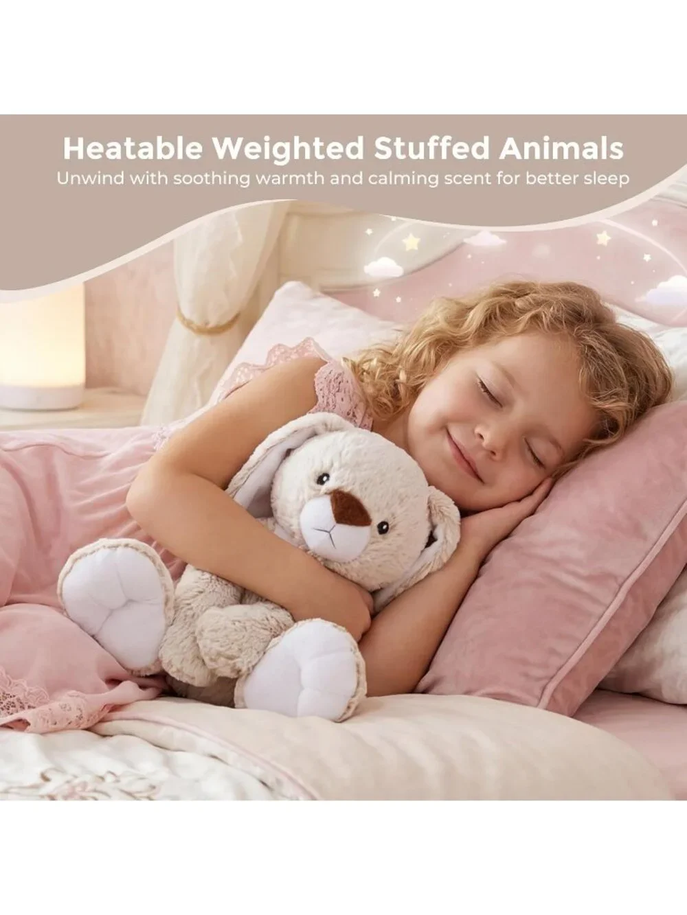 Bunny Weighted Plush Lavender Scented Microwavable Heating Pad Cozy Toy